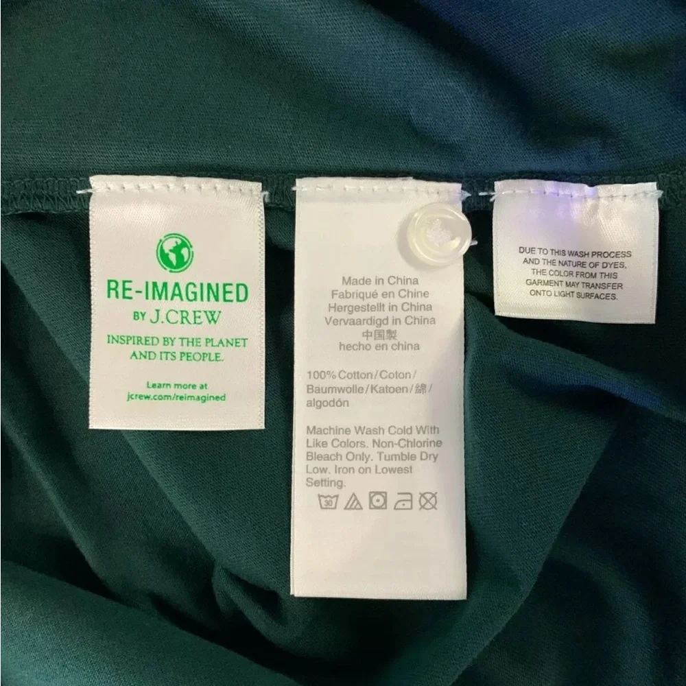 J-Crew “Broken-In” Henley green long sleeve Cotton Mens L - Picture 3 of 3